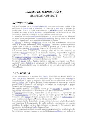 RELACIONES  TECNOLOGÍA Y MEDIO AMBIENTE