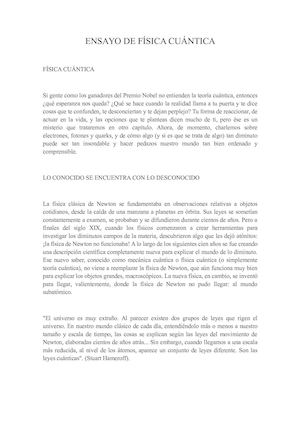 la Física Cuántica