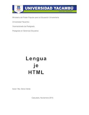 Lenguaje Html
