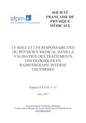 SFPM - 2015 - Rapport n°31 - Radiothérapie Interne Vectorisée