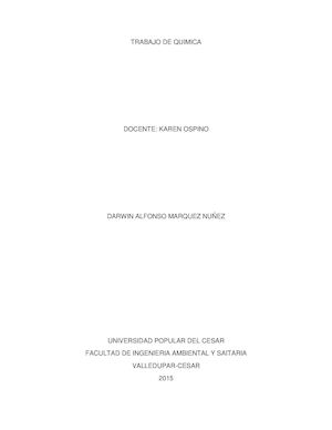 Trabajo De Quimica