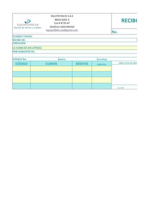 Formato Recibo De Caja