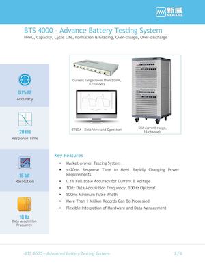 Battery Testing System Bts 4000 Specifications