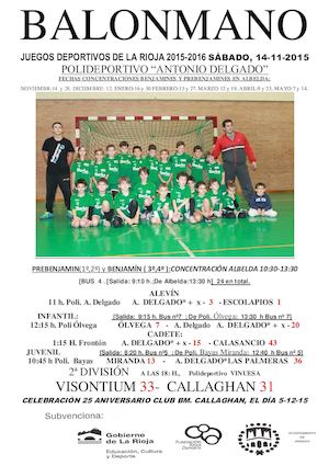 Jornada Balonmano 14 11 2015