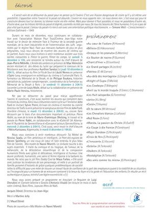 Du 2 au 29 décembre au cinéma Jean Vigo