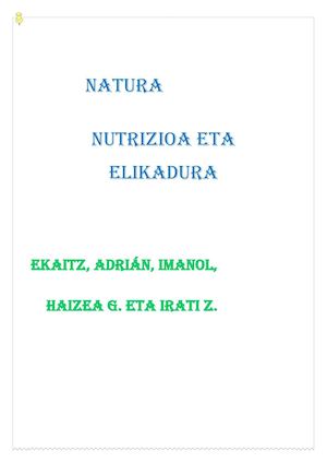 Nutrizioa eta Elikadura