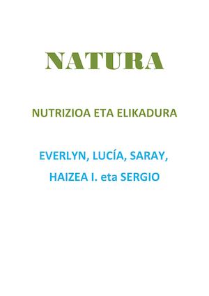 Nutrizioa eta Elikadura