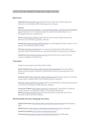 Herramientas Para Creación De Recursos Interactivos