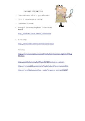 L’ ORIGEN DE L’UNIVERS