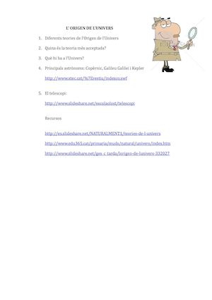 L’ ORIGEN DE L’UNIVERS