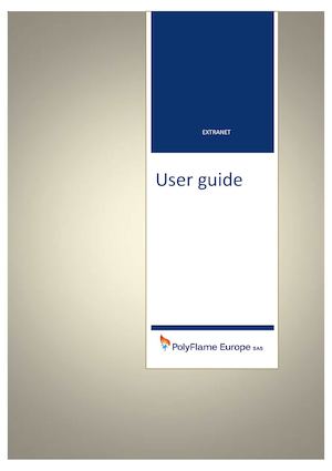 Extranet User Guide