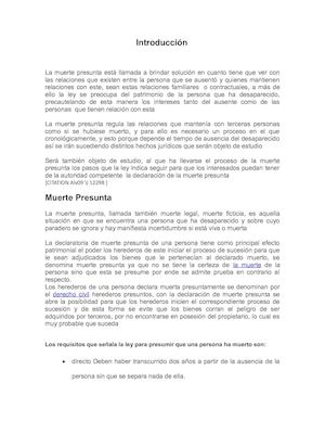 Muerte Presunta