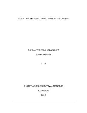 Algo Tan Sencillo Como Tutear Te Quiero