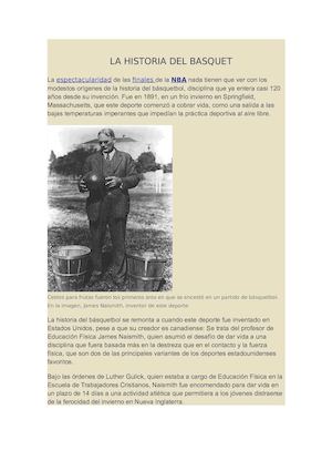 La Historia Del Basquet