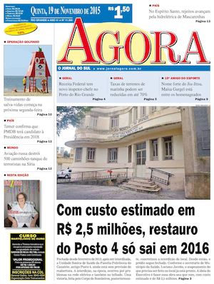 Jornal Agora - Edição 11300 - 19 de Novembro de 2015