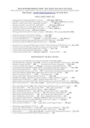 LISTING VENTE OCCASION 2016