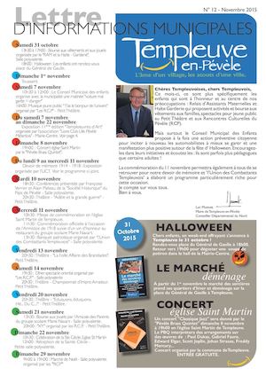Informations municipales de Templeuve - N°12-2015