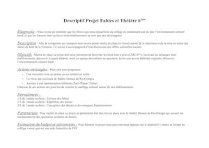 Descriptif Projet Fables Et Théâtre Cm2
