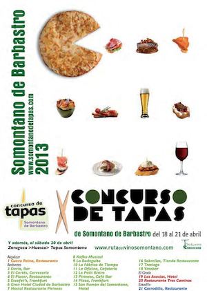 Díptico X Concurso de Tapas de Somontano