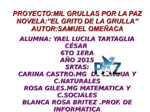 El Grito De La Grulla Por La Ep23 Alumnos De Sexto Grado 2015