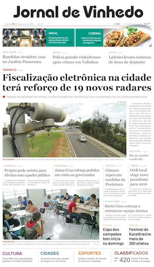 Jornal De Vinhedo Sábado 21 De Novembro De 2015 Edic 1566 Ok