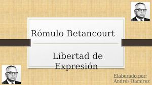 Romulo Betancourt Powerpoint