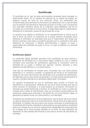 Certificado
