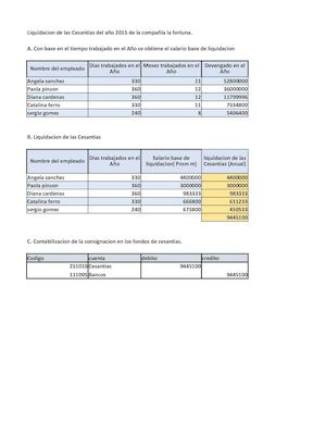 Taller De Liquidacion (Cesantias)