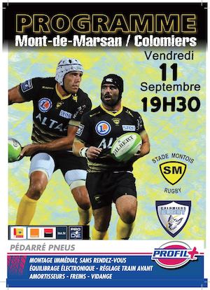 PROGRAMME DE MATCH STADE MONTOIS vs COLOMIERS 11/09/2015