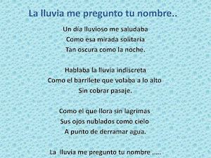 La Lluvia Me Pregunto Tu Nombre Poesia