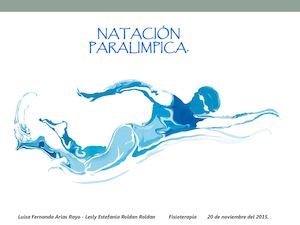 Bitácora Natación Paralímpica