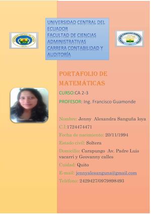 MATEMÁTICA II JENNY sANGUÑA CA2-3