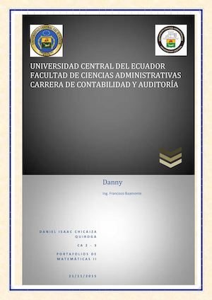 PORTAFOLIO DE MATEMÁTICAS II PRIMER HEMISEMESTRE