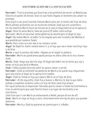 Escenificación De La Anunciación