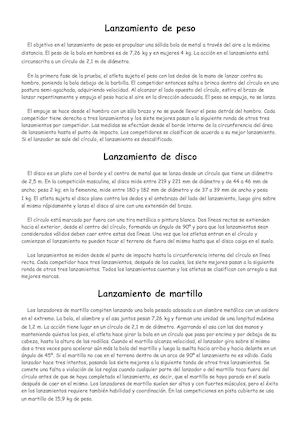 Atletismo Lanzamientos 1