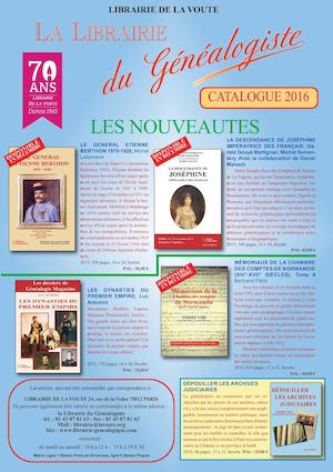 Catalogue généalogique 2016