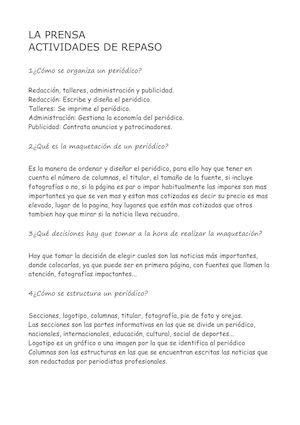 Actividades Periodico