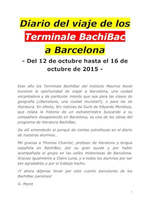 Diario del viaje a Barcelona