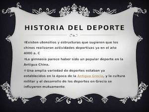 Historia Del Deporte