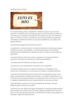 Derecho De Autor