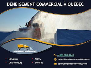 Déneigement commercial René Morency à Limoilou