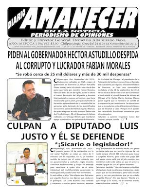 24 De Noviembre Del 2015 Periodico Amanecer En L A Noticia