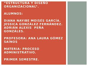 Estructura Y Diseño Organizacional