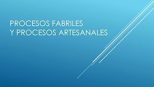 Procesos Fabriles