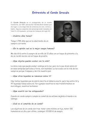 Entrevista Al Conde Drácule