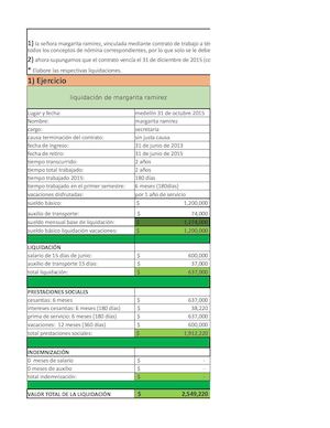 Taller De Liquidación De Indemnización