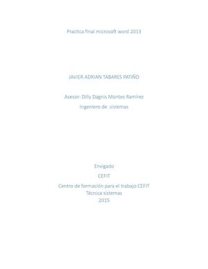 Practica Final Microsoft Word 2013 Parte 1 2 3