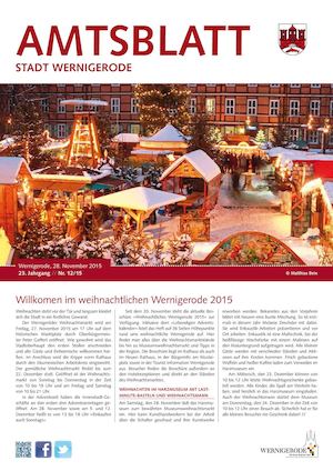 Amtsblatt Wernigerode - Ausgabe 12/2015