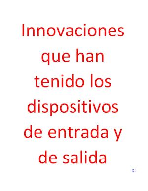 innovacion de dispositivos de entrada y salida
