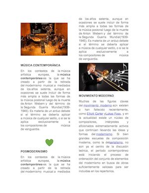 la música contemporanea